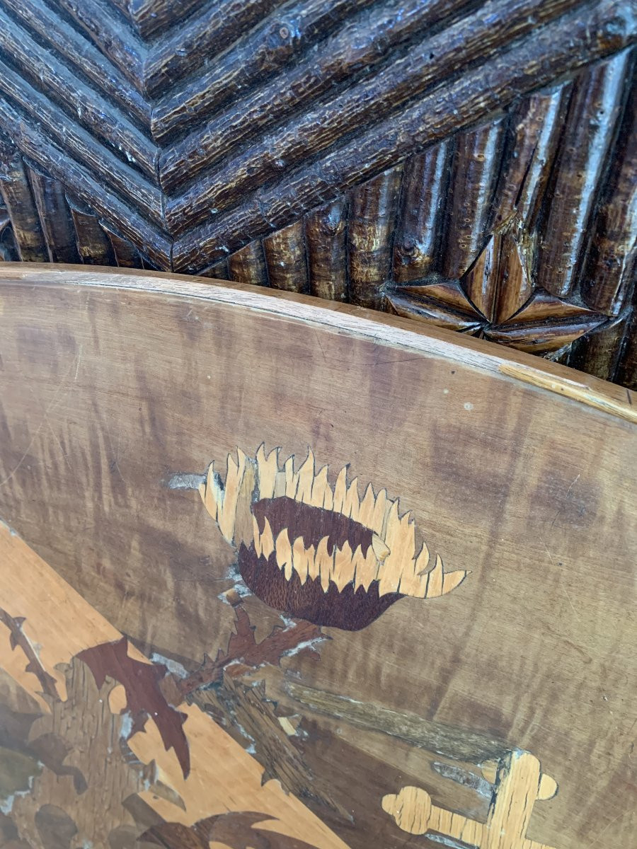 Emile Gallé Tray Table Lorraine Cross Design-photo-6