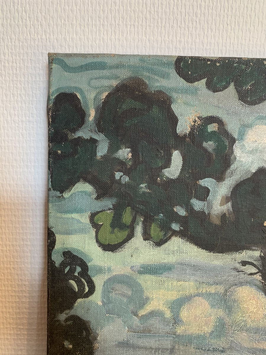 Maurice Chabas (1862-1947) Oil On Canvas-photo-2