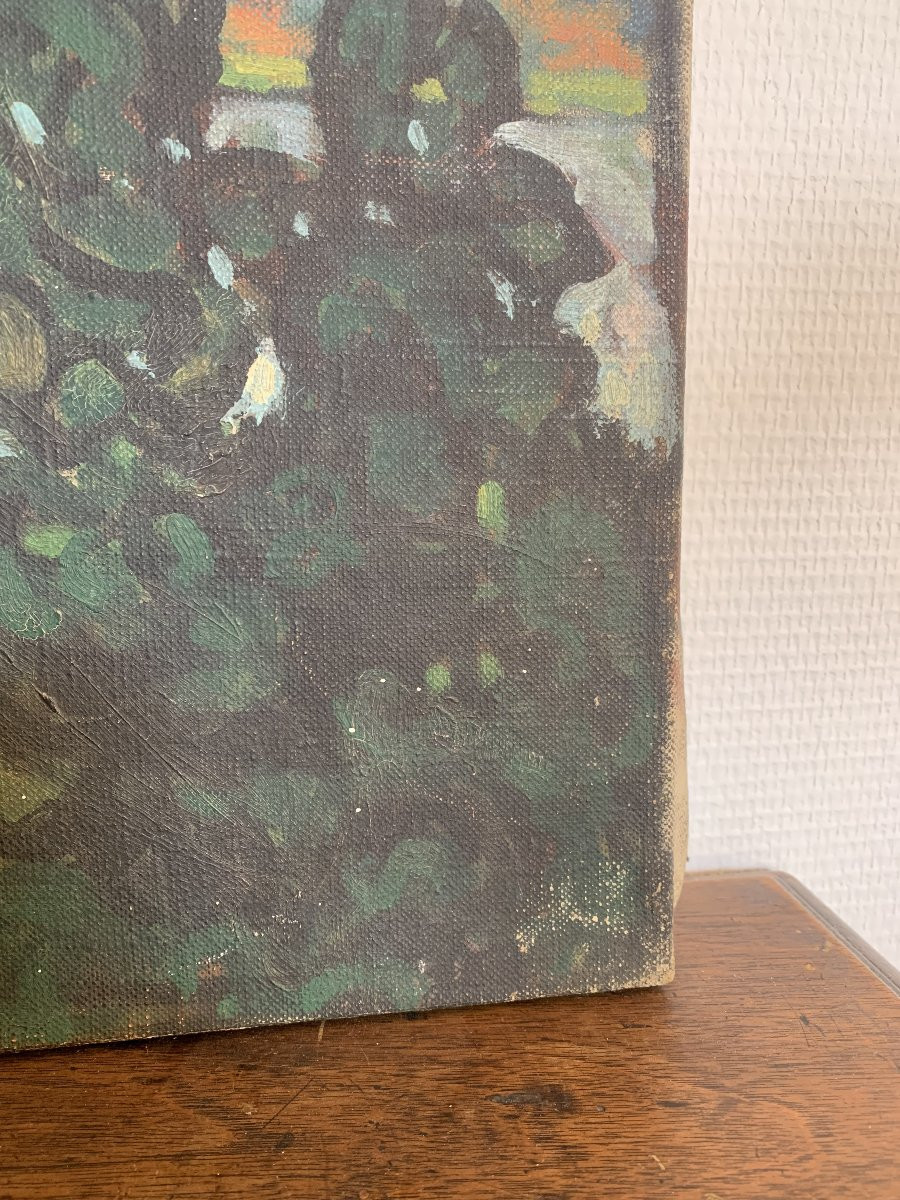 Maurice Chabas (1862-1947) Oil On Canvas-photo-1