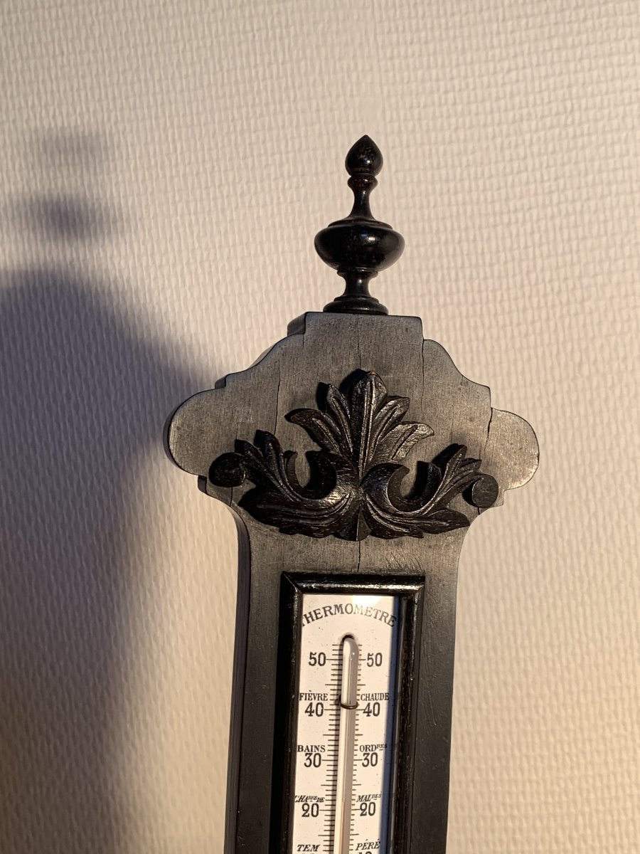 Ancien Baromètre Anéroïde Thermomètre Napoleon III-photo-5