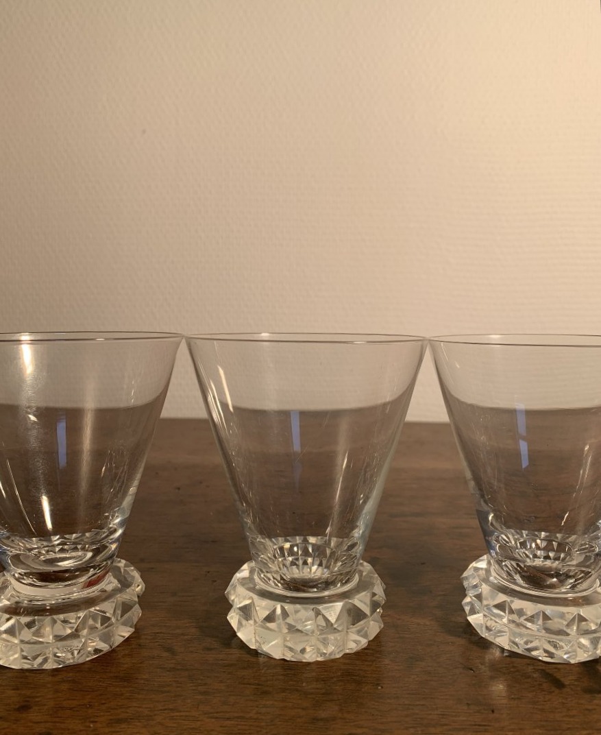 Saint Louis, Verre Cristal à Eau, Modèle Diamant-photo-2