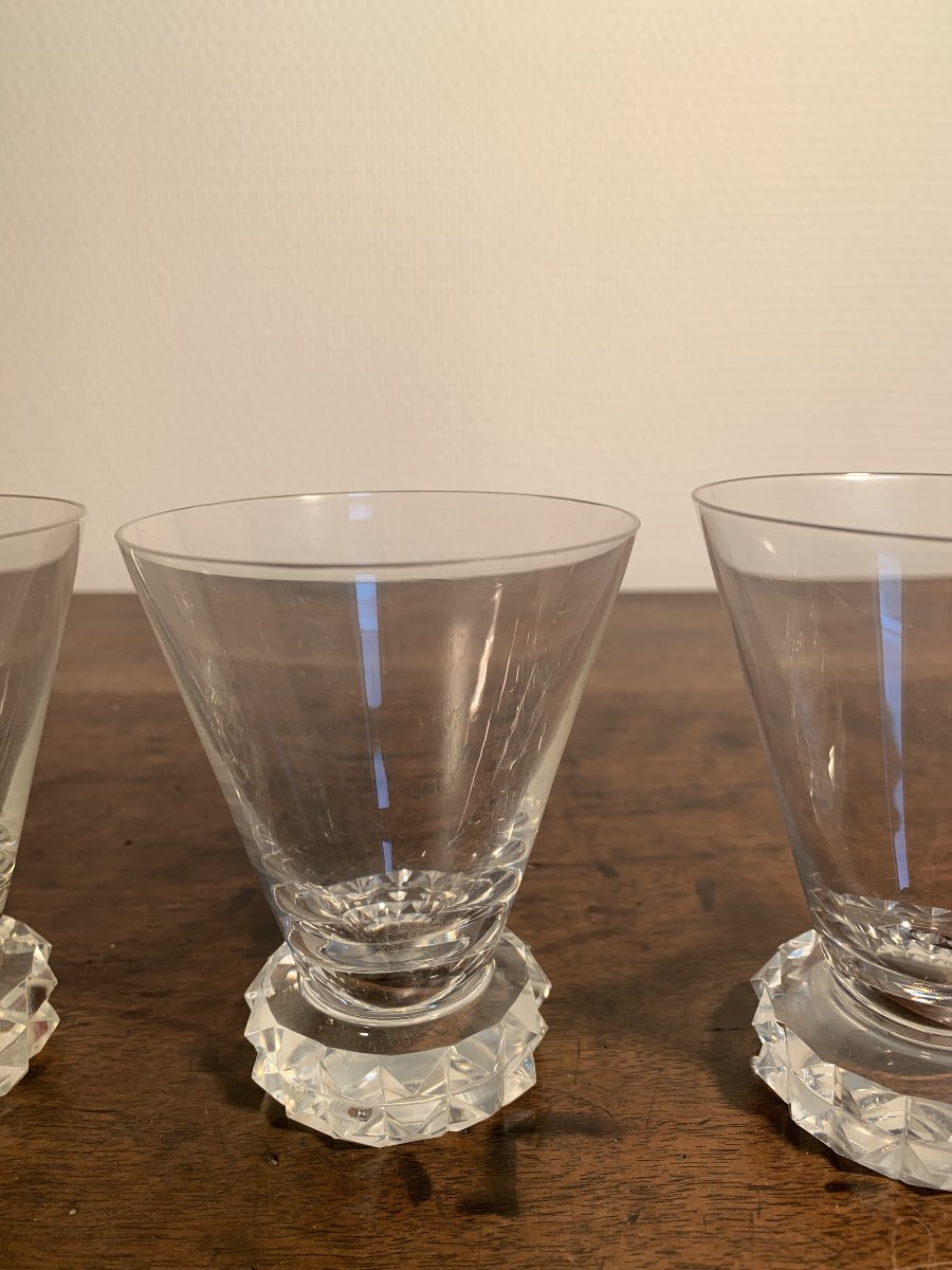 Saint Louis, Verre Cristal à Eau, Modèle Diamant-photo-4