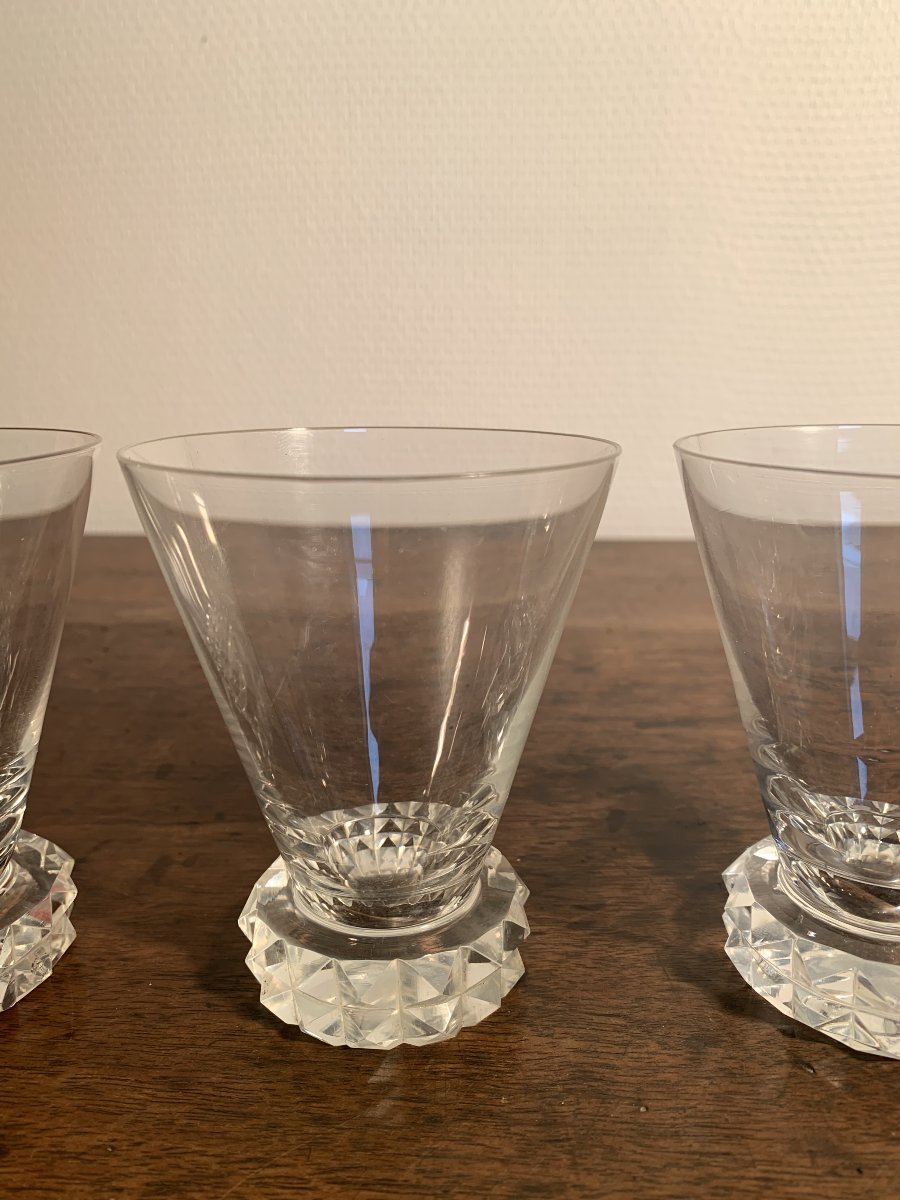 Saint Louis, Verre Cristal à Eau, Modèle Diamant-photo-5