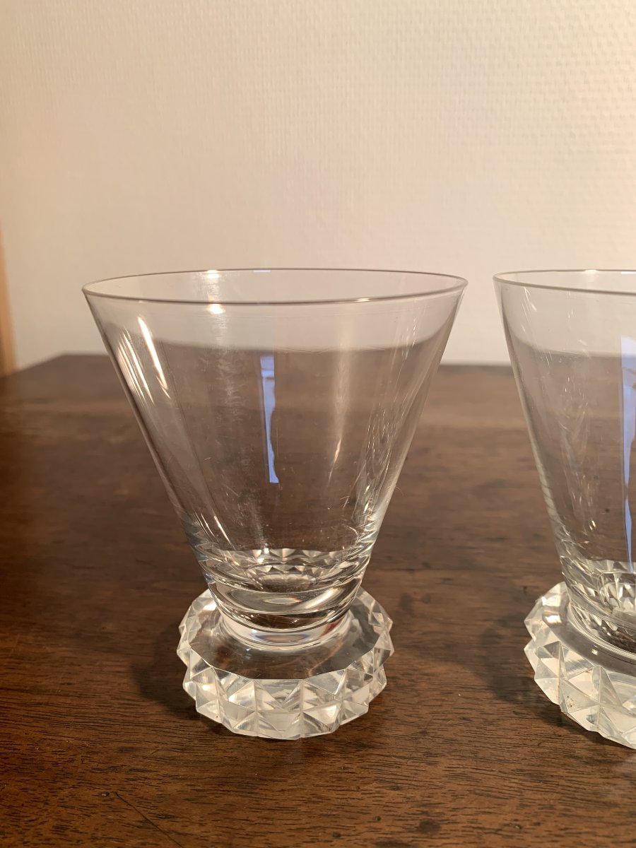 Saint Louis, Verre Cristal à Eau, Modèle Diamant-photo-6