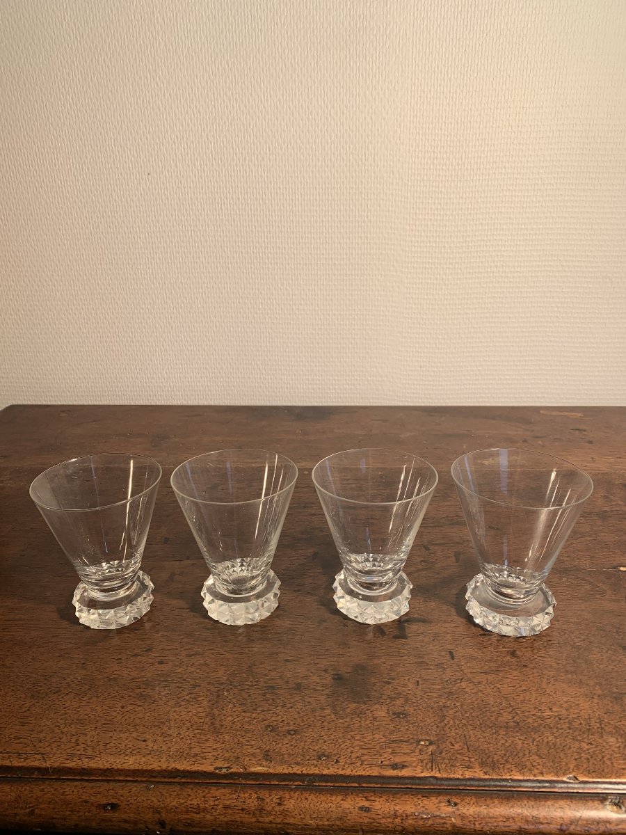 Saint Louis, Verre Cristal à Eau, Modèle Diamant-photo-7