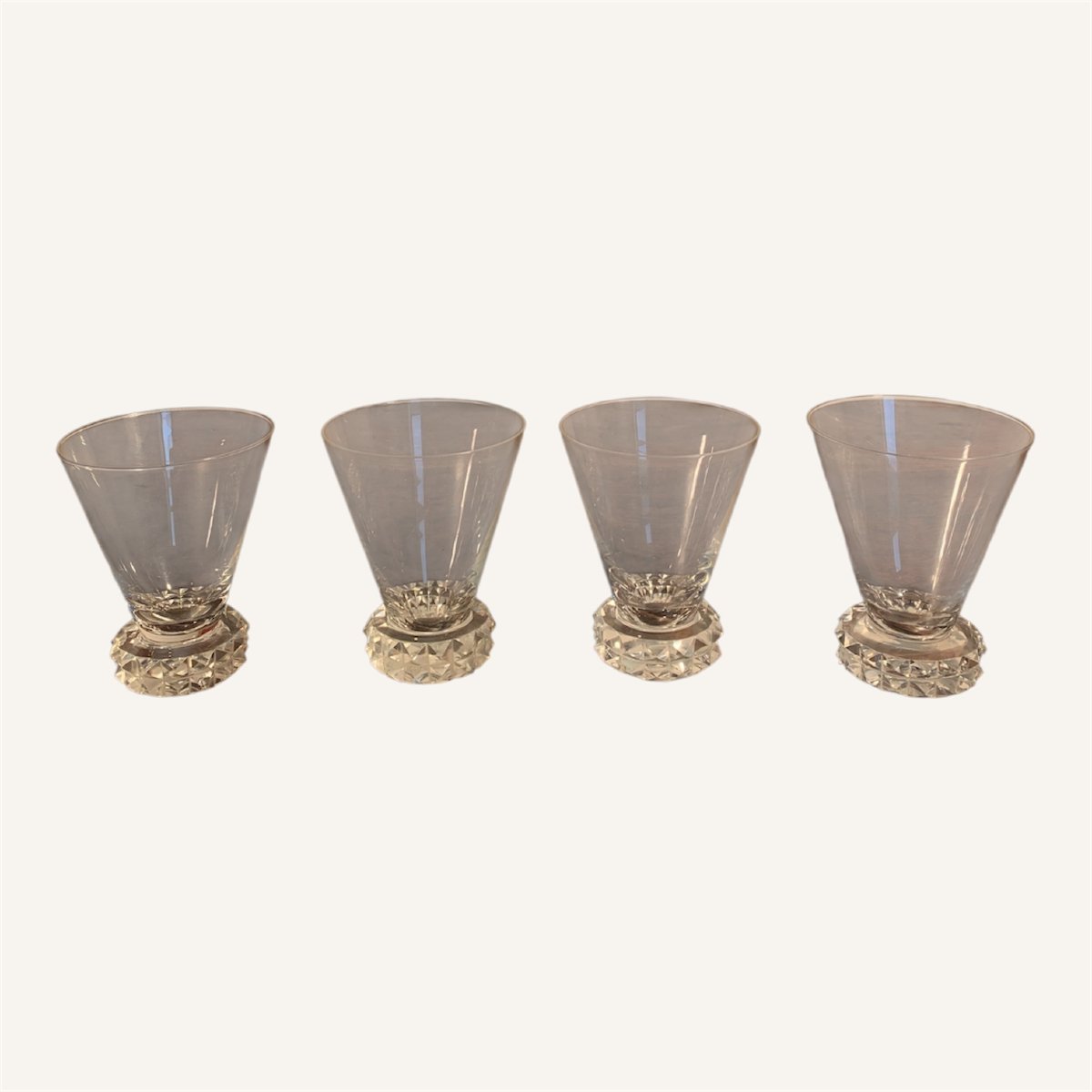 Saint Louis, Verre Cristal à Eau, Modèle Diamant