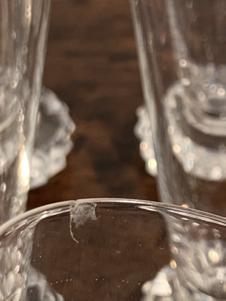 Saint Louis, Flute à Champagne, Modèle Diamant-photo-3