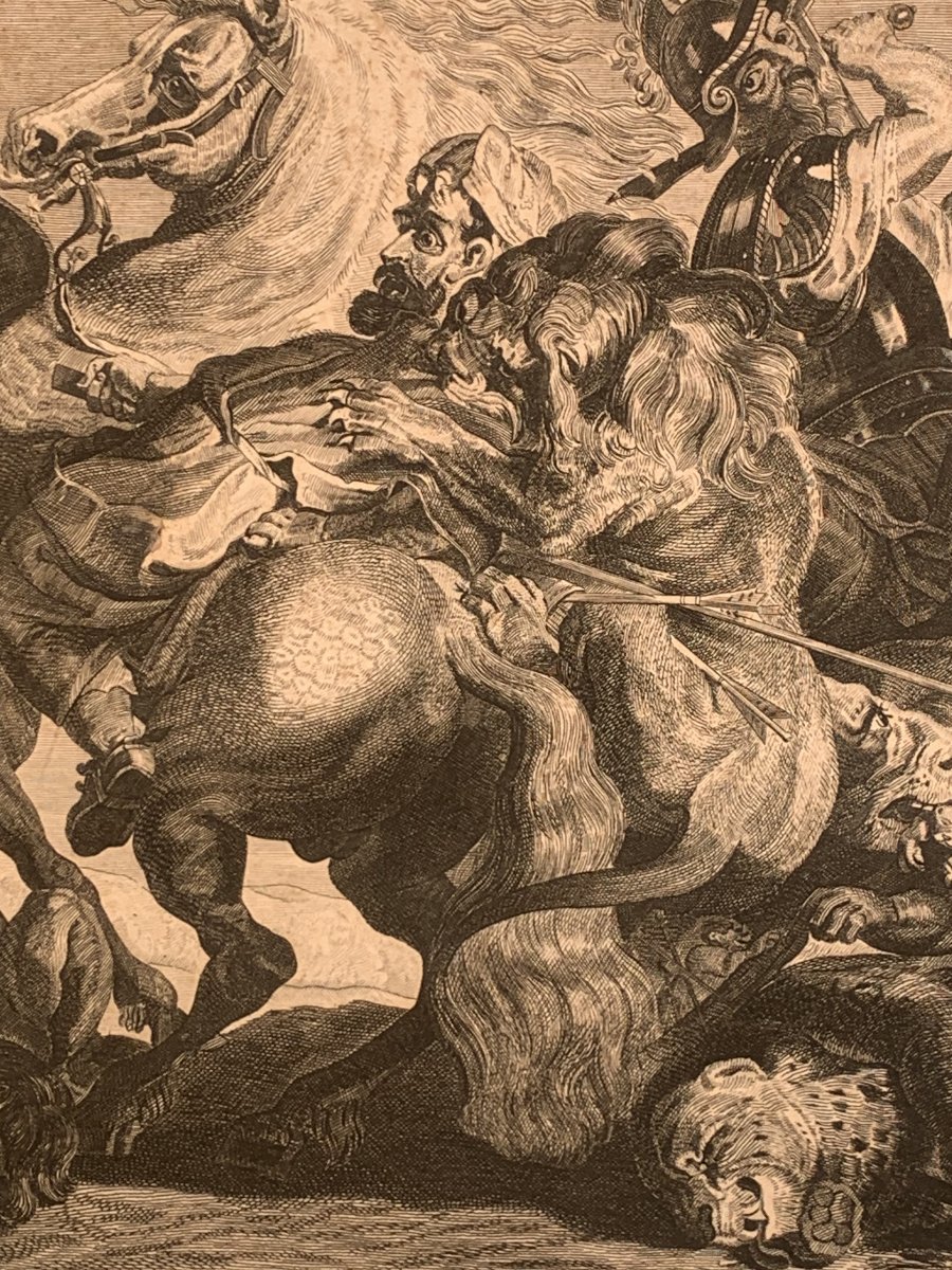 Engraving XVIII: The Lion Hunt, After Rubens-photo-4