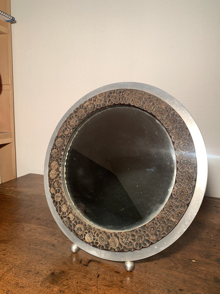 Art Deco Mirror  Maison Les Riceys  Circa 1930-photo-1