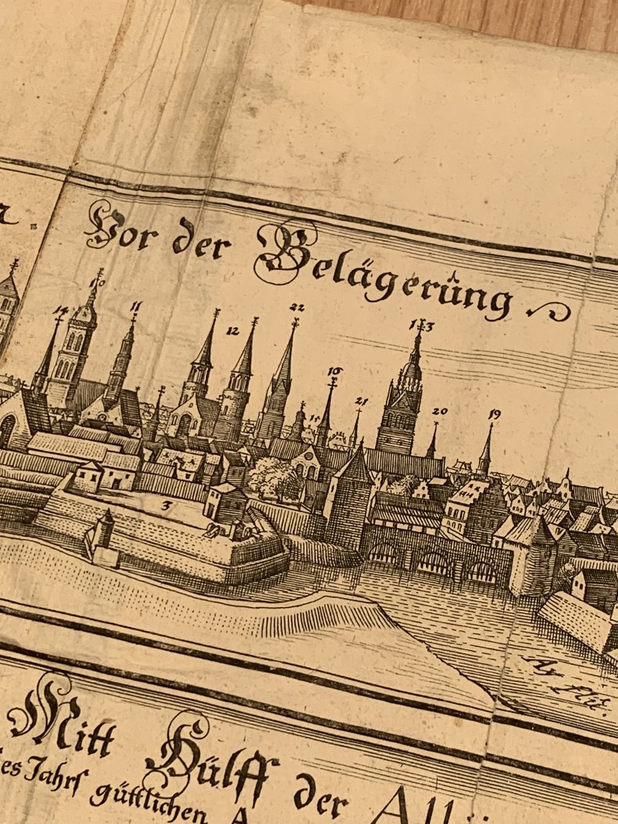 Engraving XVIII North Rhine-westphalia - Münster  Caspar Merian-photo-4
