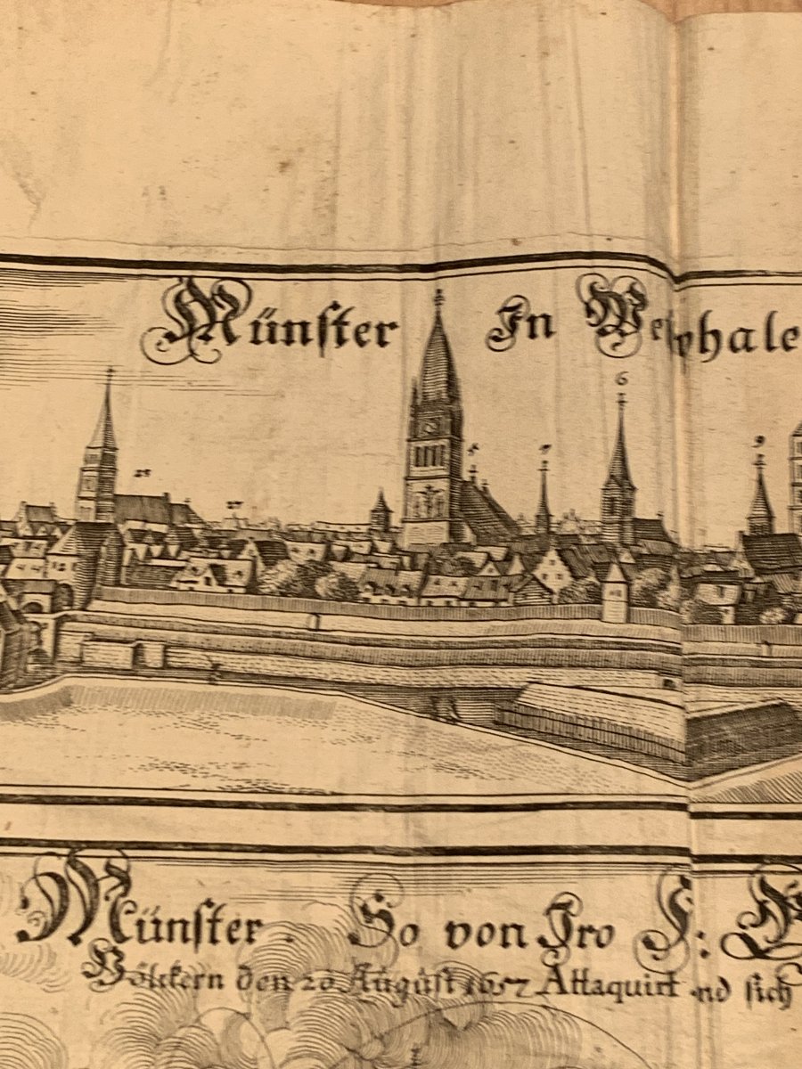 Engraving XVIII North Rhine-westphalia - Münster  Caspar Merian-photo-6