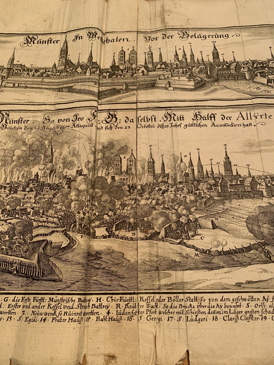 Engraving XVIII North Rhine-westphalia - Münster  Caspar Merian-photo-7