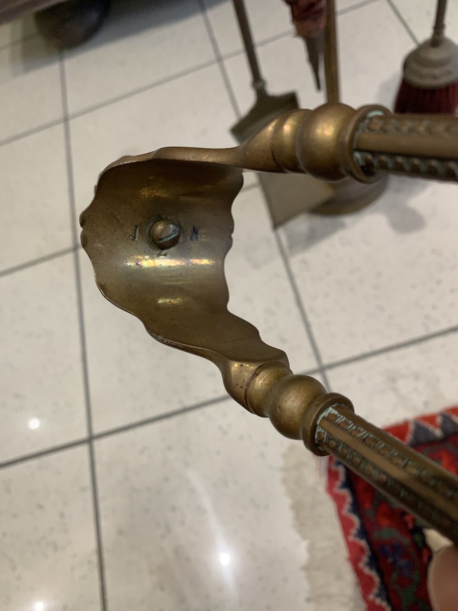 19th-century Bronze Fireplace Stand-photo-4