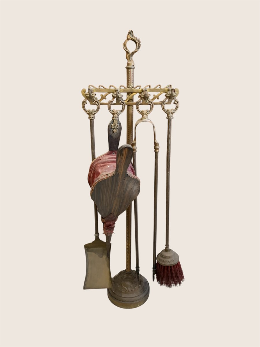 19th-century Bronze Fireplace Stand