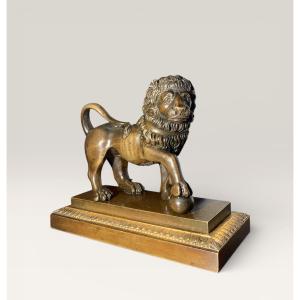 Bronze Sculpture Of The Medici Lion, 19th-century Restoration Period