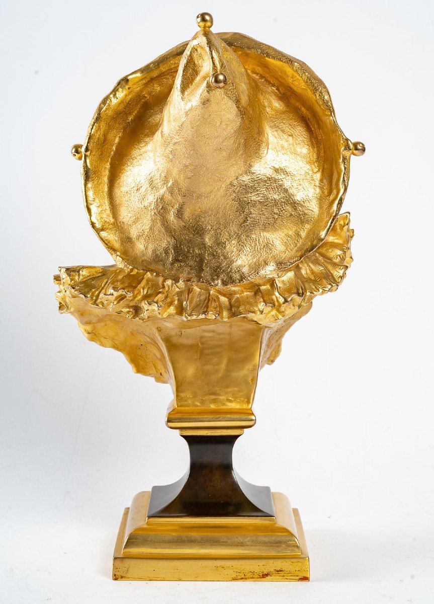 Colombina-bust In Bronze With Double Patina.circa 1893. Ernest Seger-photo-2