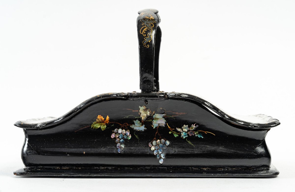 Pont-a-mousson- Napoleon III Book Box With Burgauté Floral Decor-photo-1