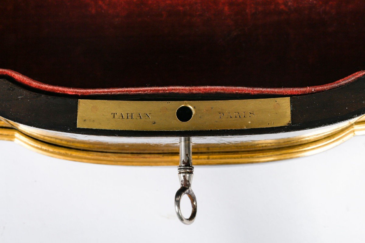 Coffret Marqueterie De Pierre Par Tahan. Epoque Napoléon 3-photo-4