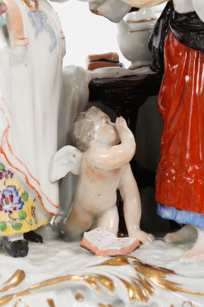 Volksted (manufacture De) - La Bonne Aventure-porcelain Group. XIX Century-photo-2
