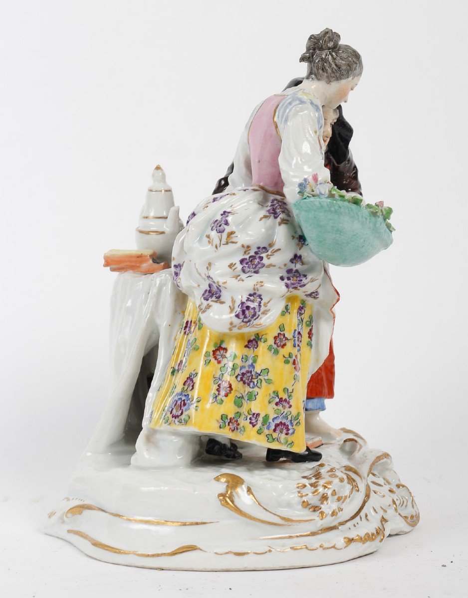 Volksted (manufacture De) - La Bonne Aventure-porcelain Group. XIX Century-photo-1