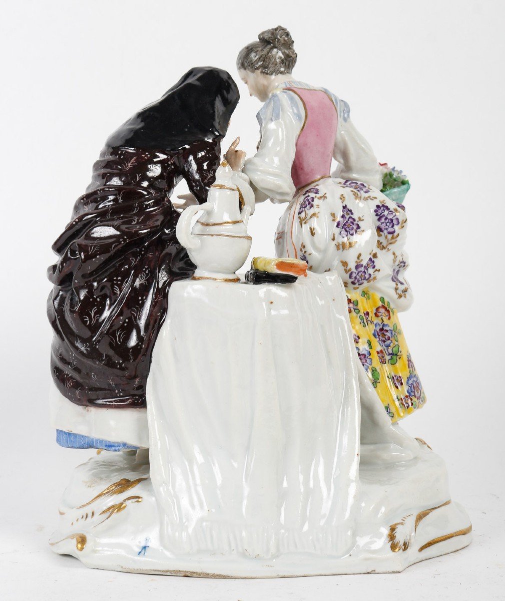 Volksted (manufacture De) - La Bonne Aventure-porcelain Group. XIX Century-photo-2