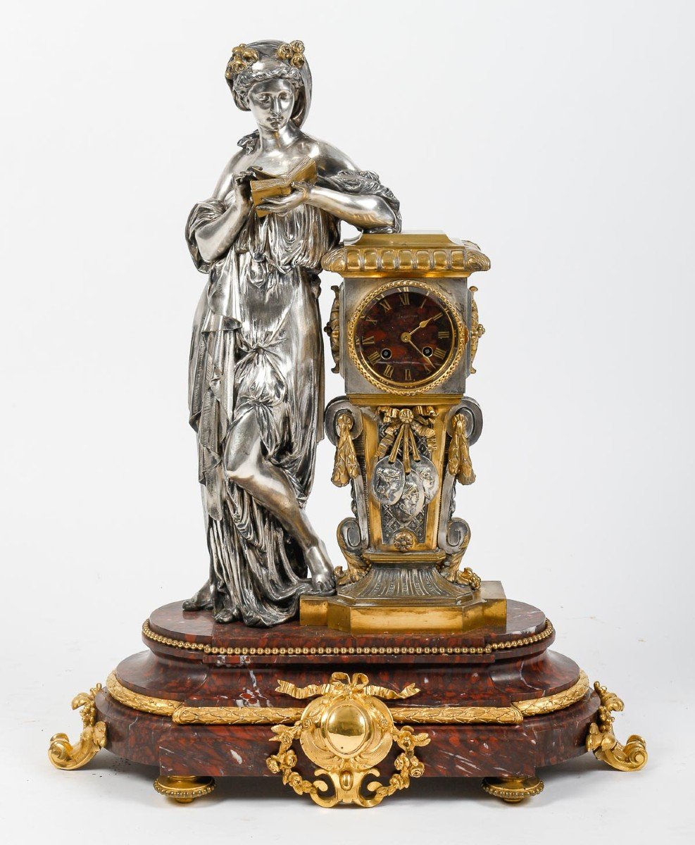 Lemerle-charpentier, Paris- Vestal And Bacchanal. Ceremonial Garnish In Gilt-silver Bronze-photo-7