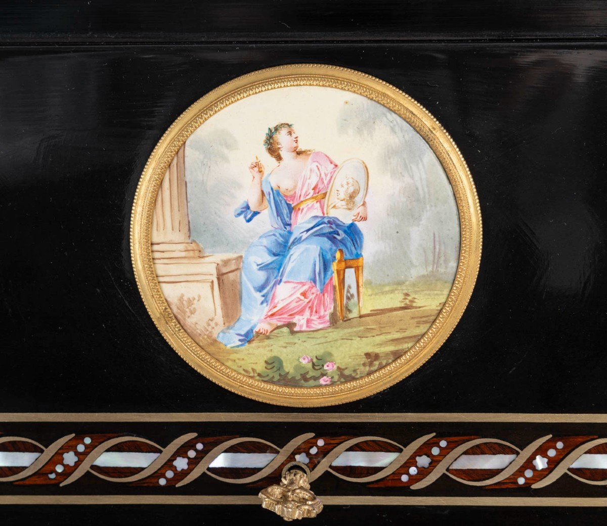 Cave à Liqueurs Napoléon III Aux Allégories Des Arts Et De La Science. Circa 1860-photo-3