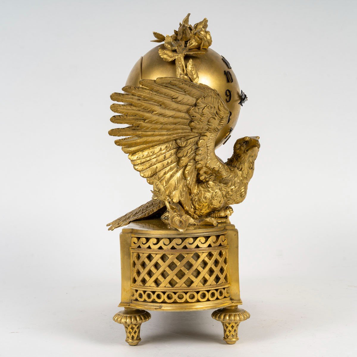 Mottheau, à Paris - Garniture De Cheminée En Bronze Doré Dite "au Treillage", Vers 1890-photo-1
