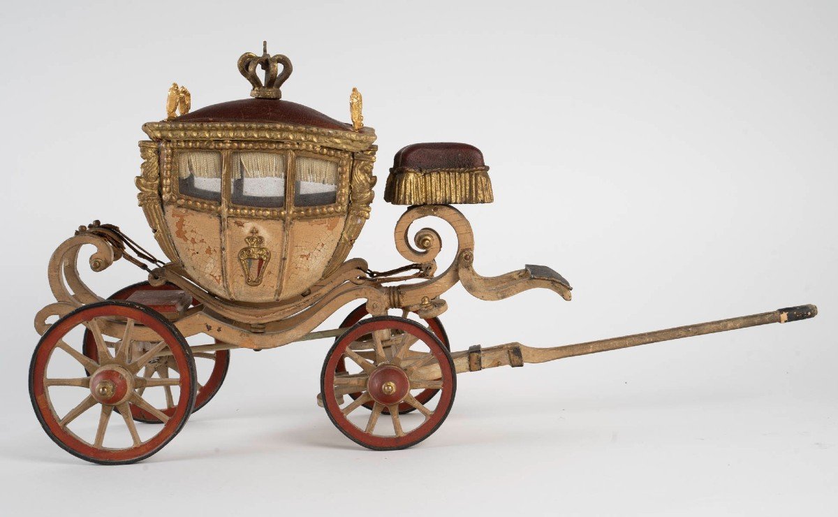 Rare Modèle Réduit De Carrosse De Cérémonie De La Fin Du XVIII-début XIXe Siècle-photo-2