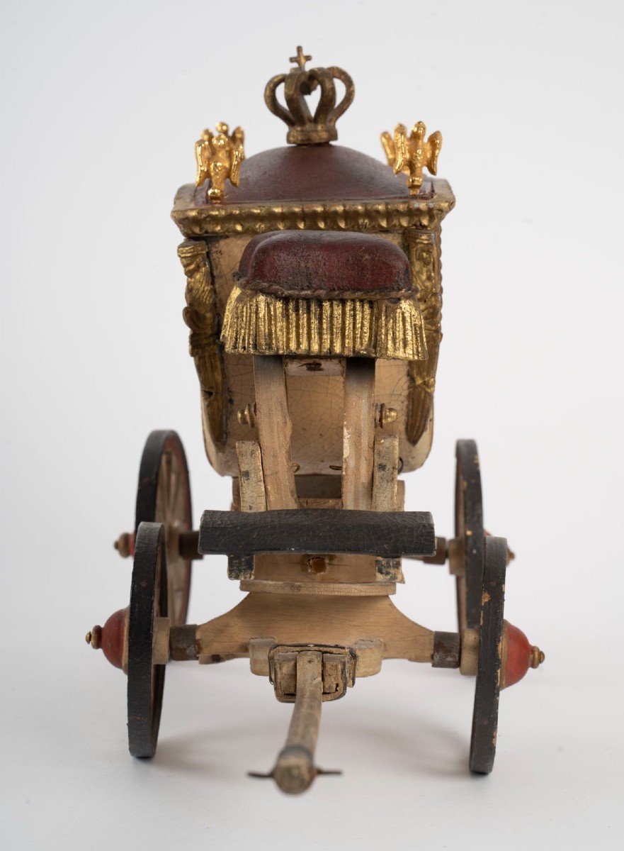 Rare Modèle Réduit De Carrosse De Cérémonie De La Fin Du XVIII-début XIXe Siècle-photo-4
