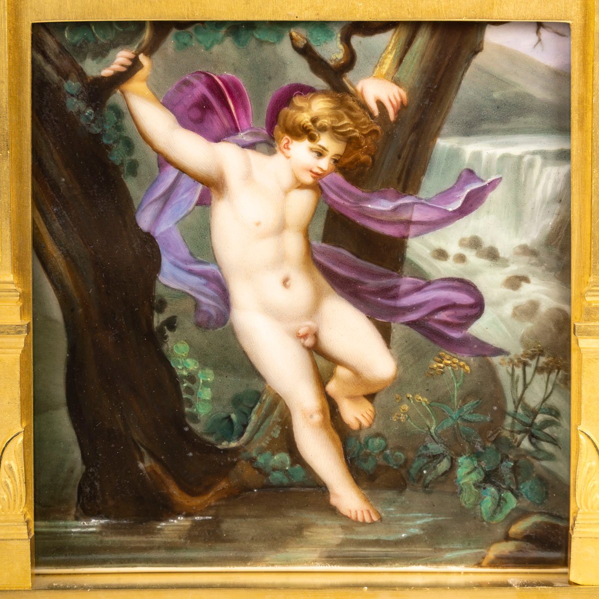 Restoration Clock With "young Zephyr" By Prudhon, Circa 1820-photo-2