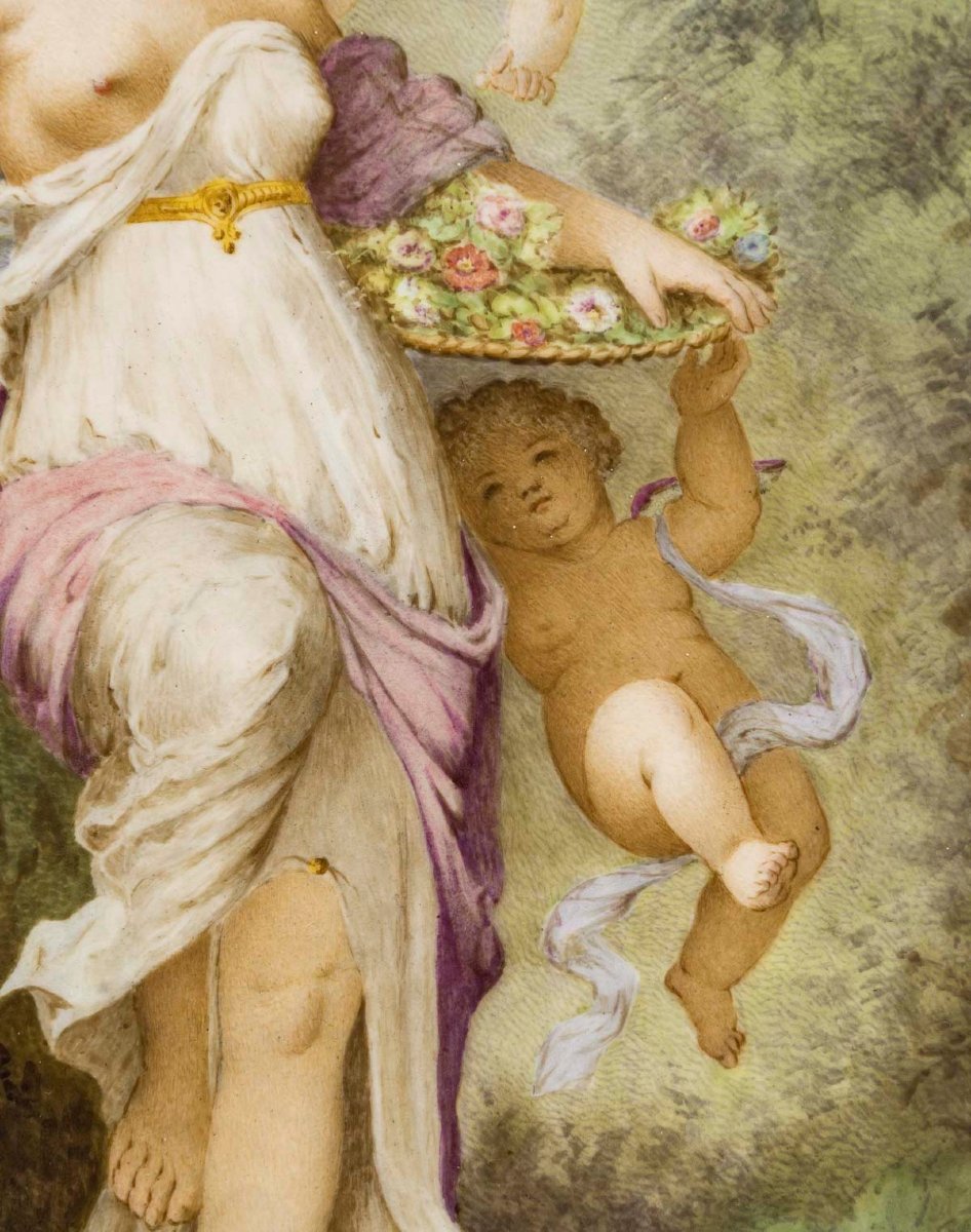 peinture sur porcelaine. XIX ieme siècle-photo-1