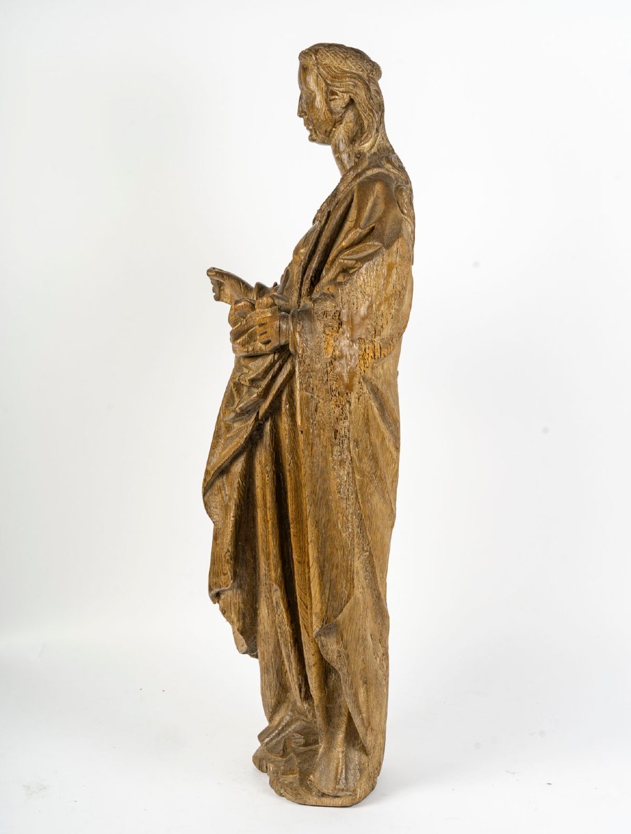 Flanders (brabant), Late 15th-early 16th Century - Saint Anne. Oak Statue, Circa 1500-photo-1