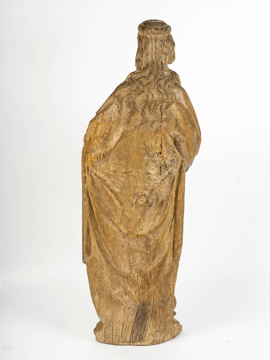 Flanders (brabant), Late 15th-early 16th Century - Saint Anne. Oak Statue, Circa 1500-photo-2