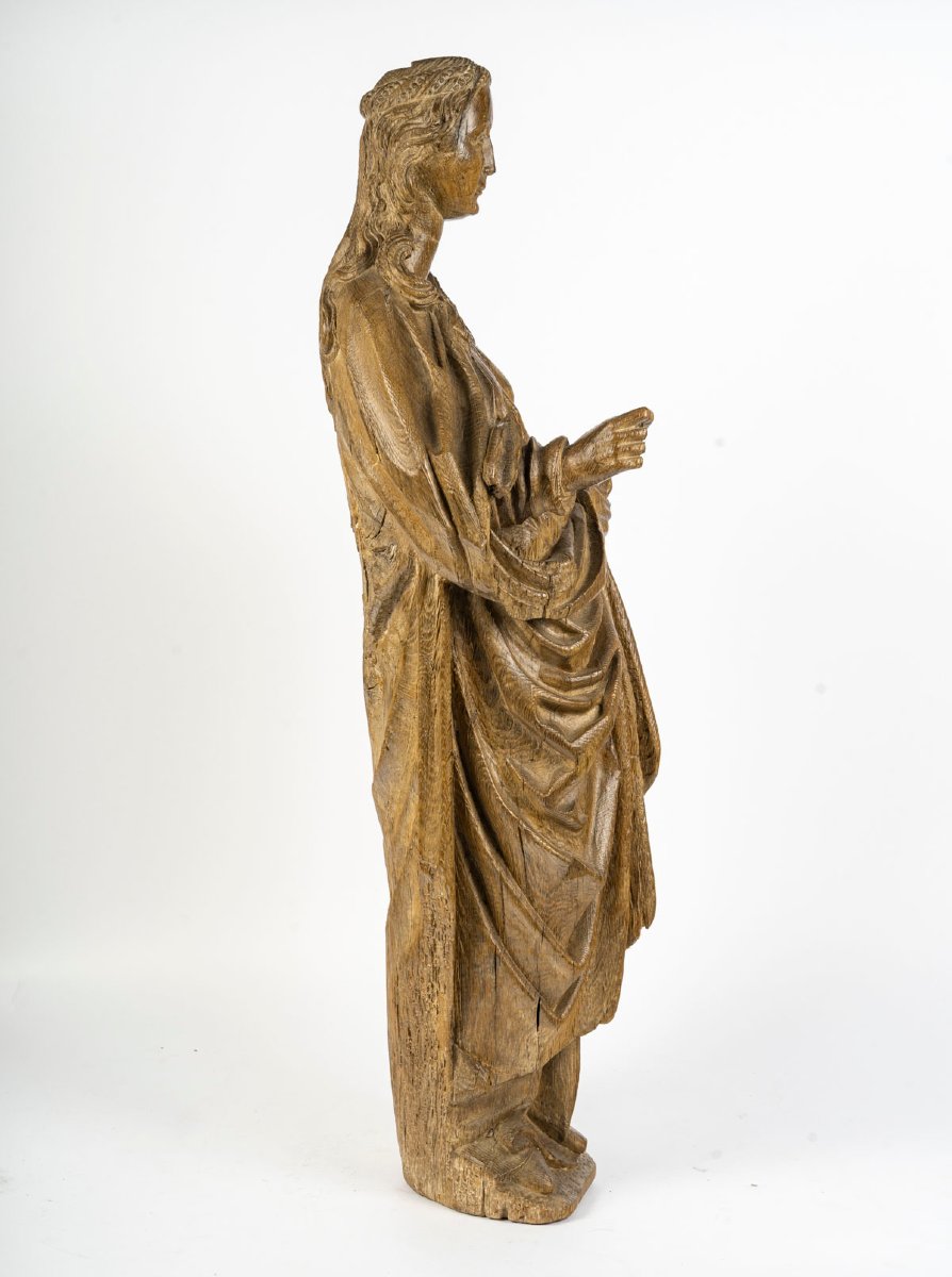 Flanders (brabant), Late 15th-early 16th Century - Saint Anne. Oak Statue, Circa 1500-photo-4
