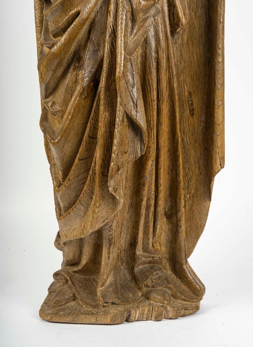 Flanders (brabant), Late 15th-early 16th Century - Saint Anne. Oak Statue, Circa 1500-photo-5