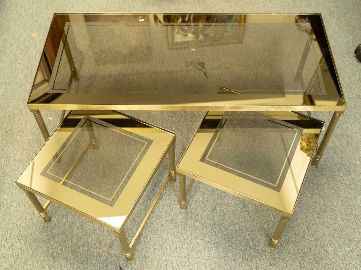 MAISON BAGUES ou RAMSEY - Tables Gigognes des Années 1950-photo-2