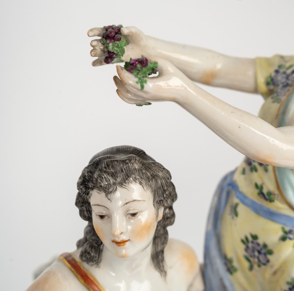 The Triumph Of Bacchus. Polychrome Glazed Porcelain Group After A Model By Ls Boizot-photo-5