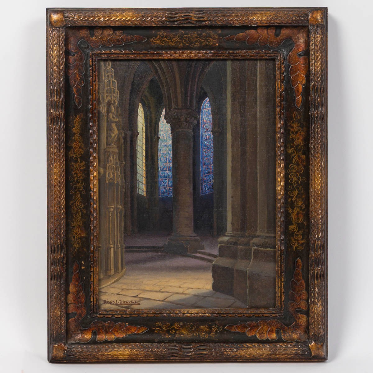 Chapelle Absidiale De La Cathédrale De Chartres By Drevet. Oil On Canvas