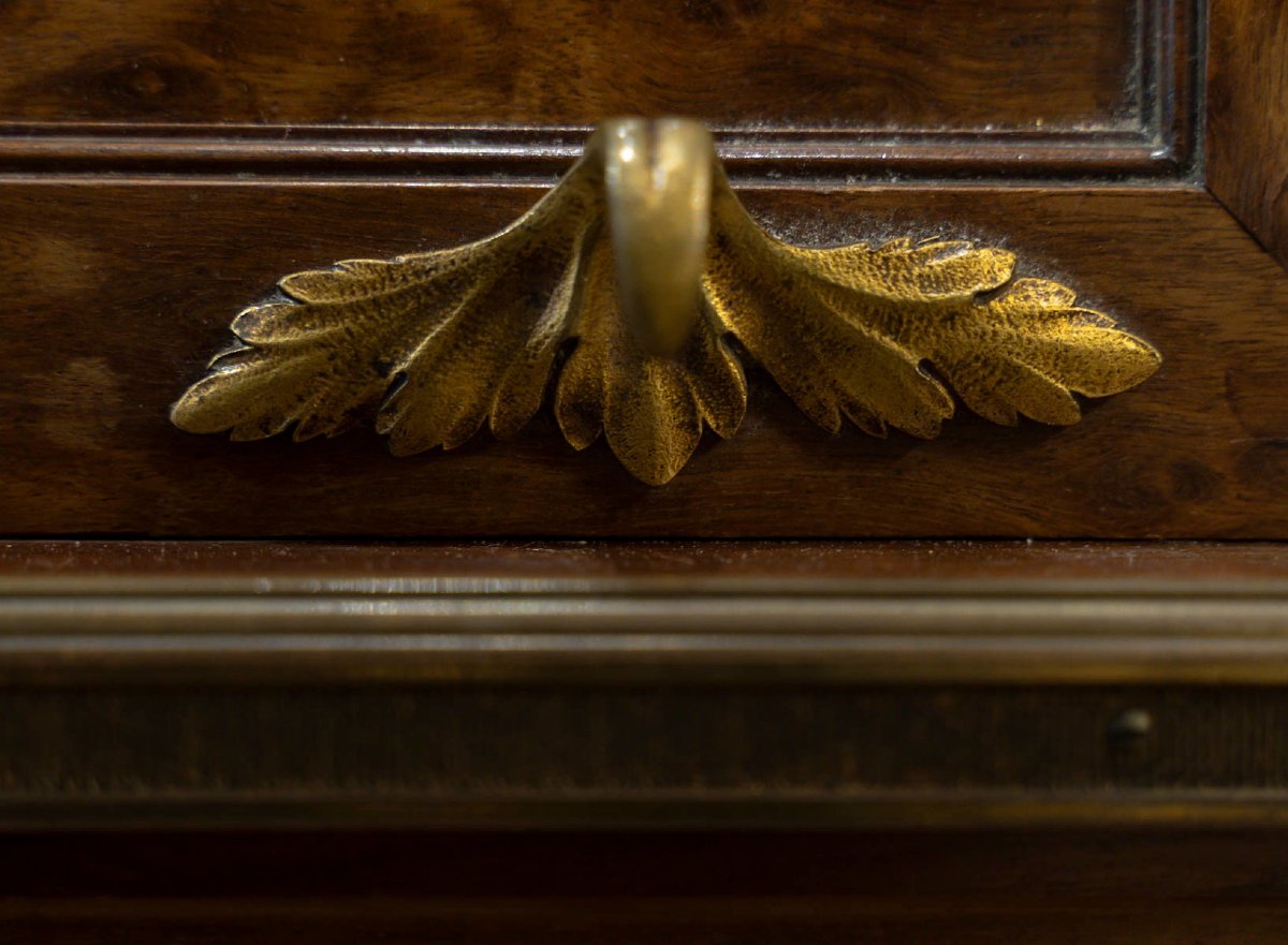 HAENTGES FRERES- Secrétaire à cylindre de Style Louis XVI sur un modèle de SAUNIER. Début du XX-photo-3