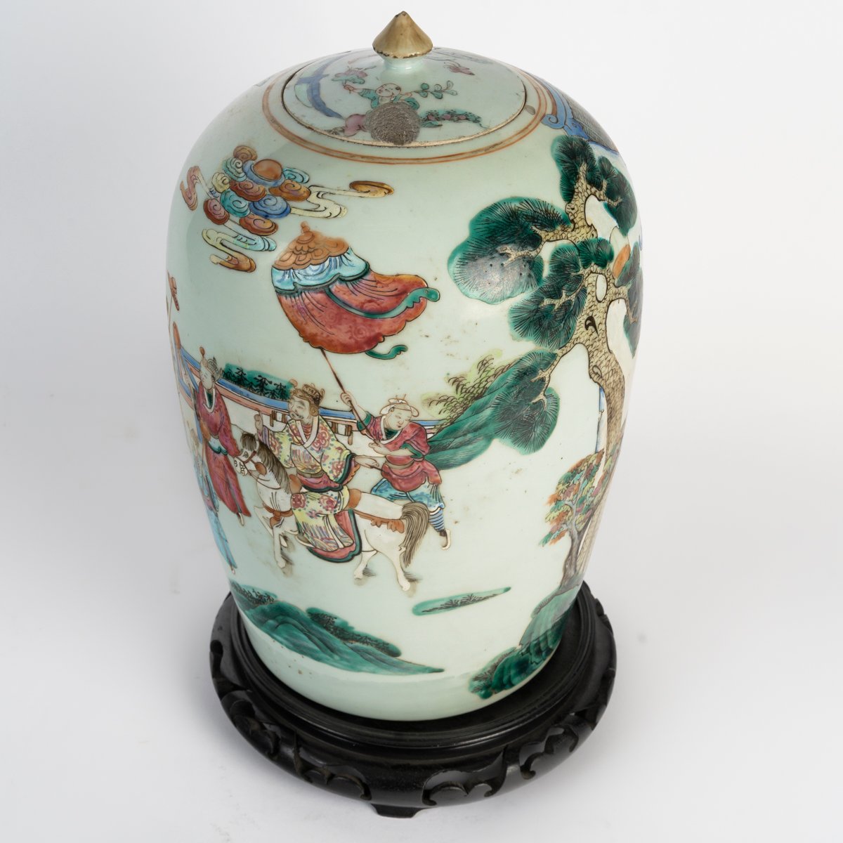 China, 19th Century—polychrome Glazed Porcelain Ginger Jar Decorated With A Wedding Scene-photo-4