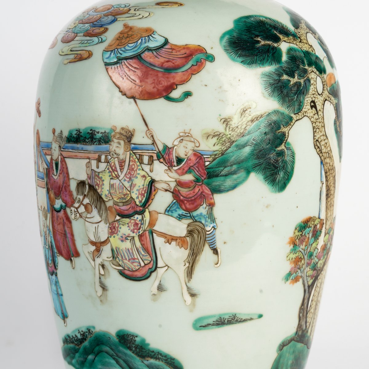 China, 19th Century—polychrome Glazed Porcelain Ginger Jar Decorated With A Wedding Scene-photo-1