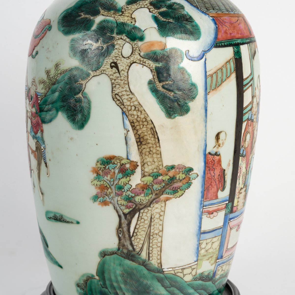 China, 19th Century—polychrome Glazed Porcelain Ginger Jar Decorated With A Wedding Scene-photo-3