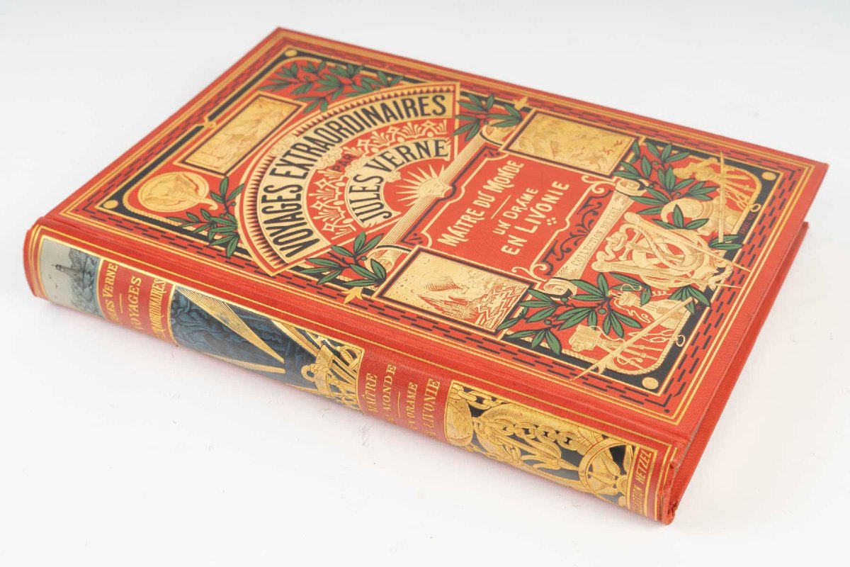"Un drame en Livonie" par Jules Verne. Collection HETZEL un éléphant doré.-photo-4