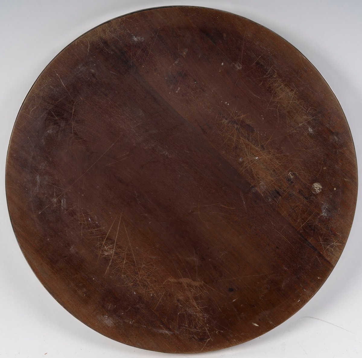 19th-century Lace Tondo Under Glass, In A Silver Frame-photo-4