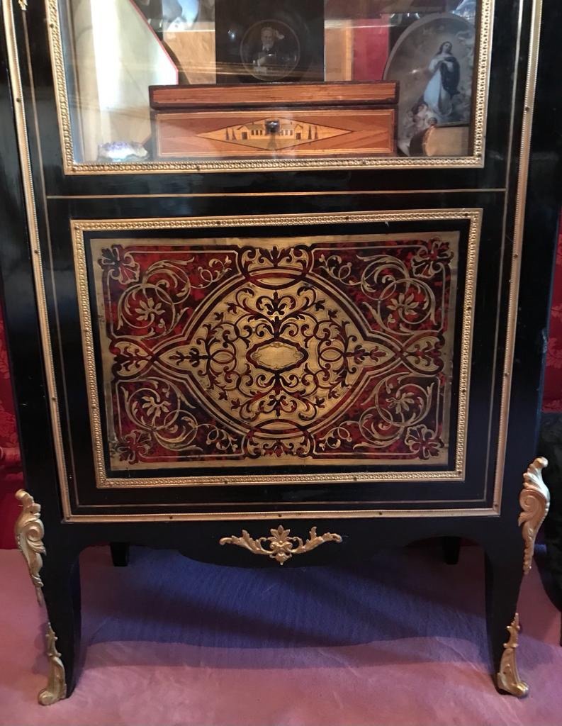 Collector's Showcase From Napoleon III In Boulle Marquetry-photo-3