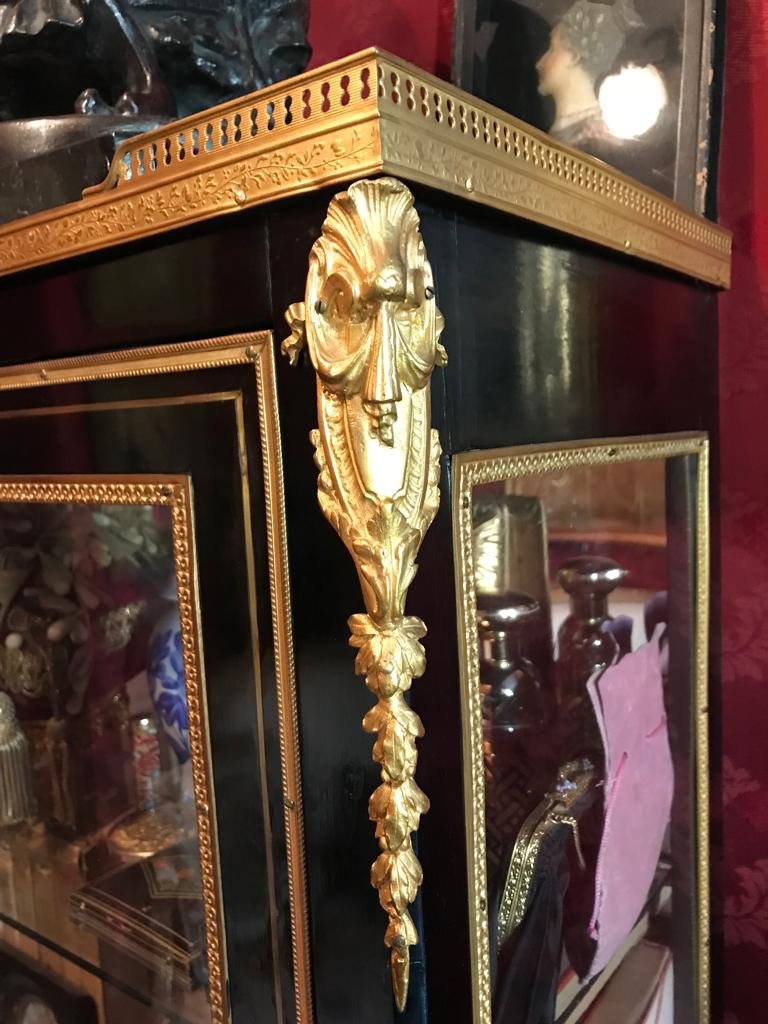 Collector's Showcase From Napoleon III In Boulle Marquetry-photo-3
