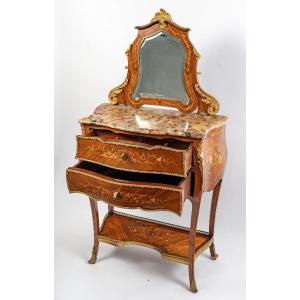 Louis XV Style Dressing Table With Floral Marquetry.circa 1880.