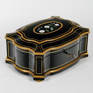 Stone Marquetry Box By Tahan. Napoleon 3 Period