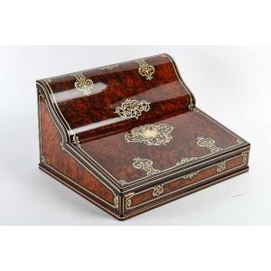 Tahan In Paris (1844-1882) - Writing Box In Precious Wood Inlaid With Golden Brass, 1860